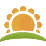 旭ヶ丘保育所園：太陽のロゴ
