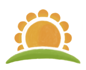 旭ヶ丘保育所園：太陽のロゴ