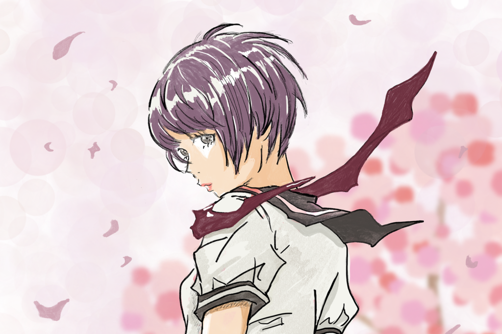 娘とのイラストバトルでガチで描いた♪