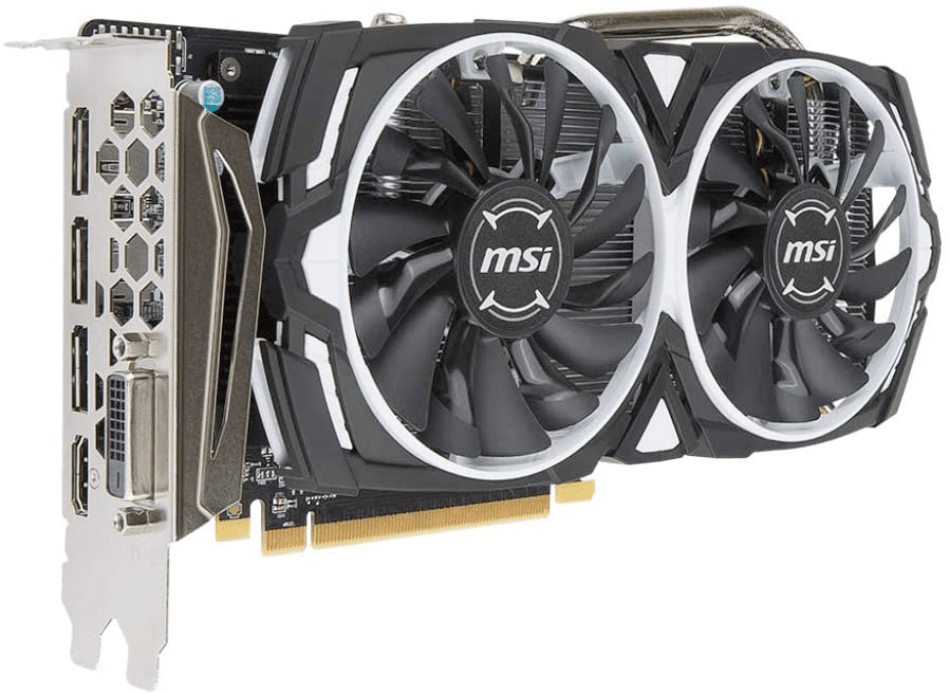 MSI Radeon RX 570 ARMOR 8G J グラフィックスボードの側面