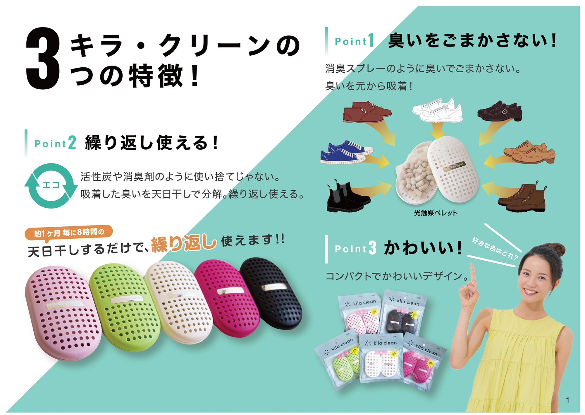 キラ・クリーンの3つの特徴