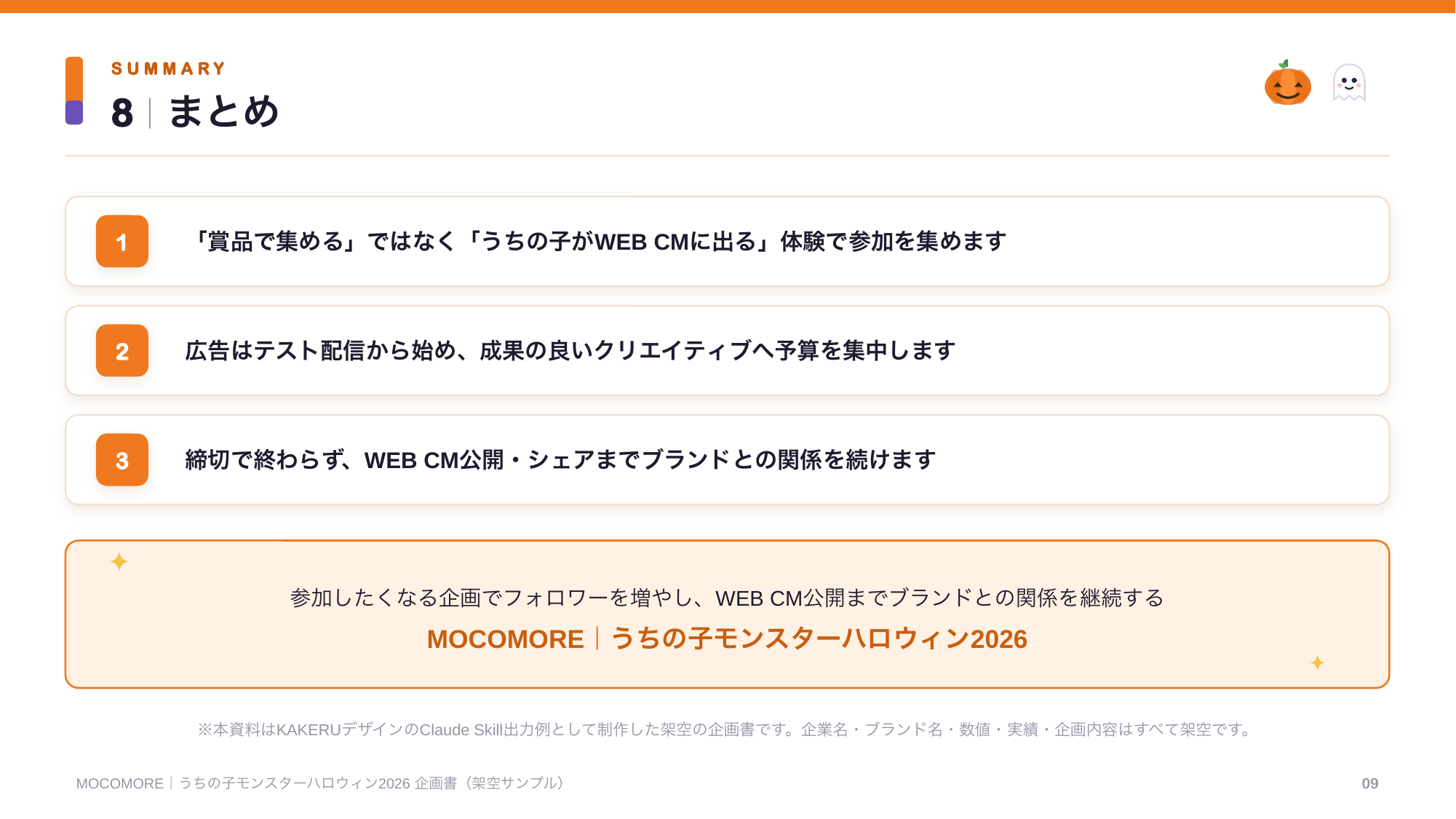 余白を活かしたまとめページ