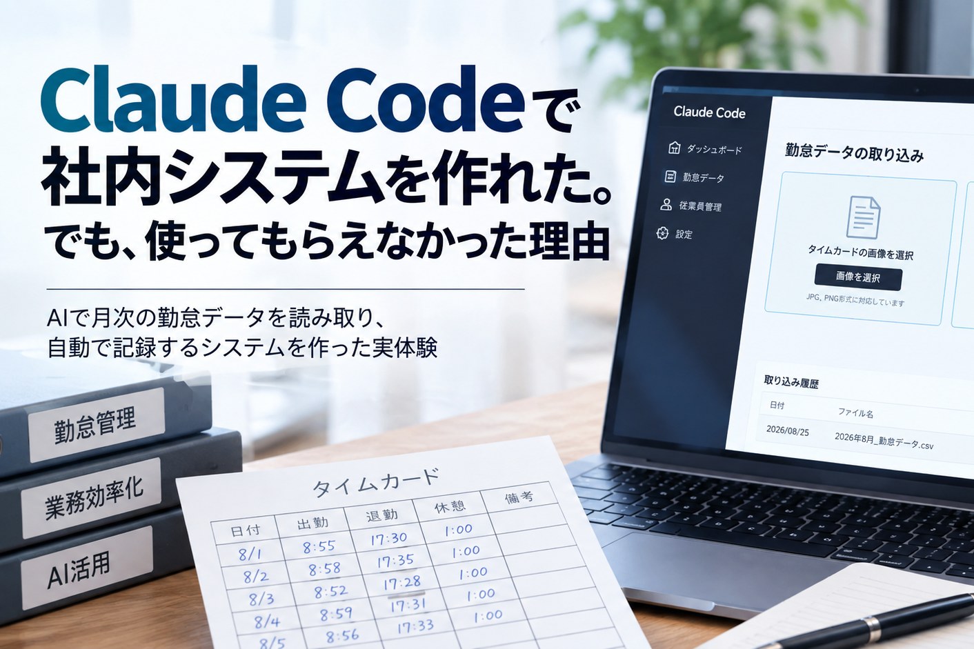 Claude Codeで社内システムを作れた。でも、使ってもらえなかった理由