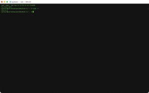 node -v を実行してバージョンが表示されたところ