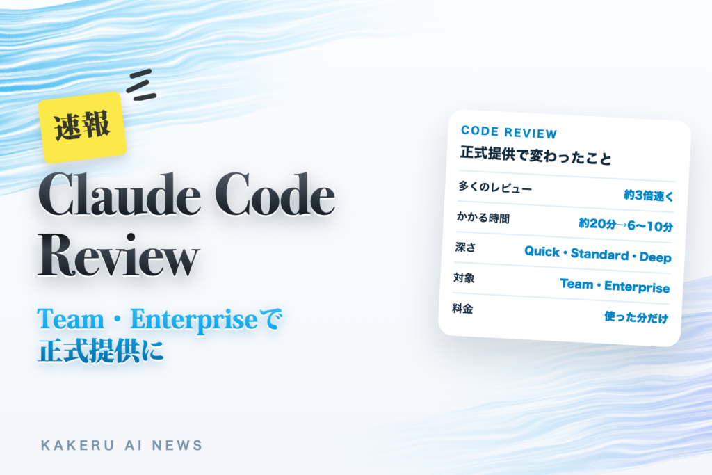 Claude CodeのCode Reviewが正式提供に｜レビューは約3倍速く、深さは3段階。料金の決まり方とTeam・Enterprise以外の選択肢