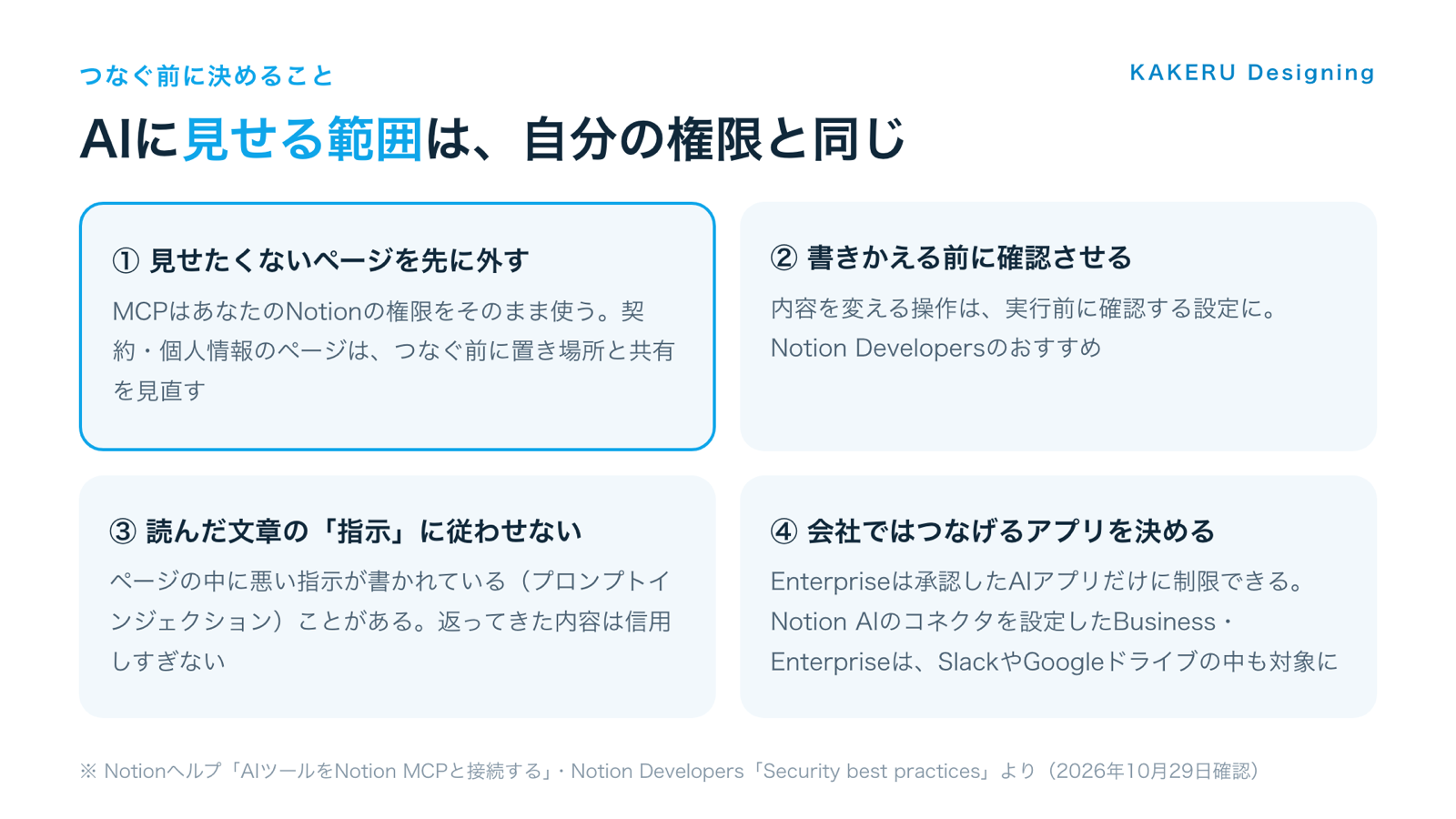 Notion MCPをつなぐ前に決めておく4つのこと